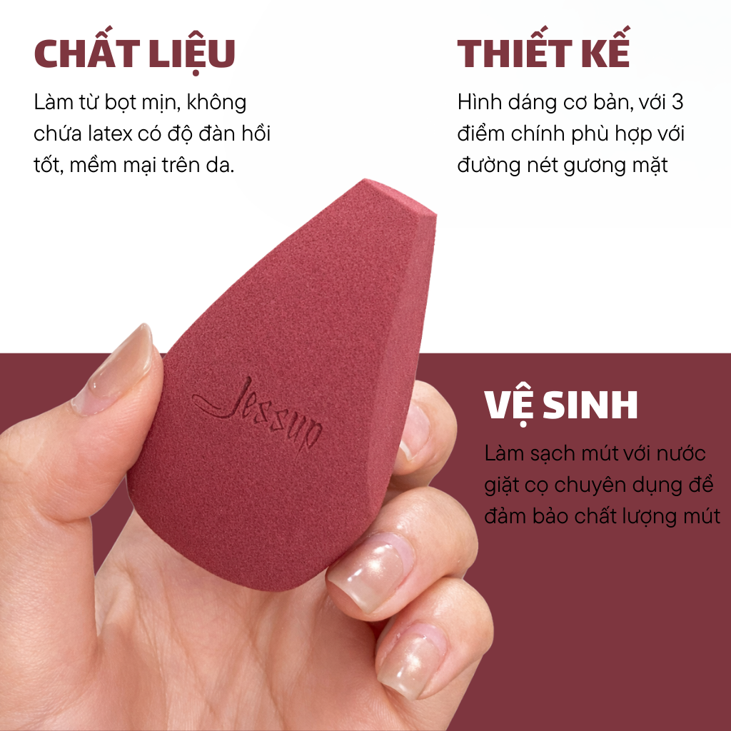 Mút Trang Điểm JESSUP Miracle Foundation Concealer Sponge J06